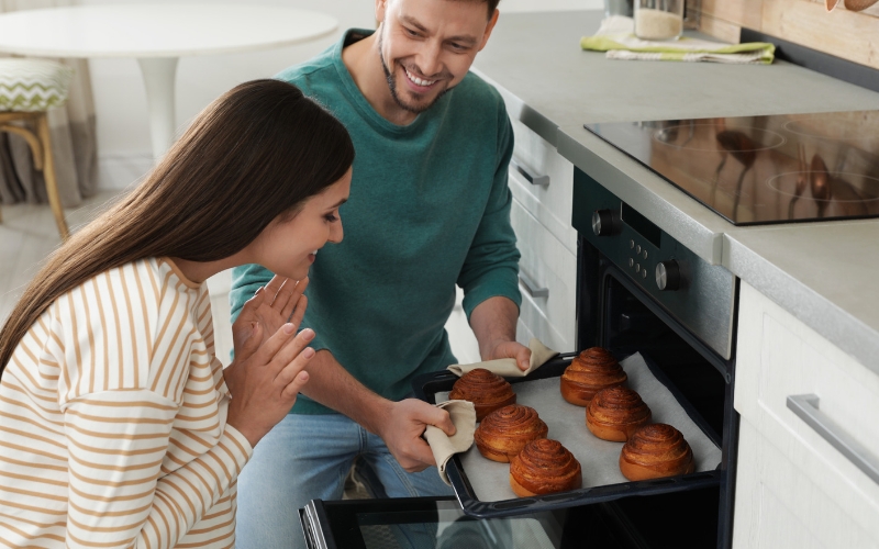 Couple at Home Cooking